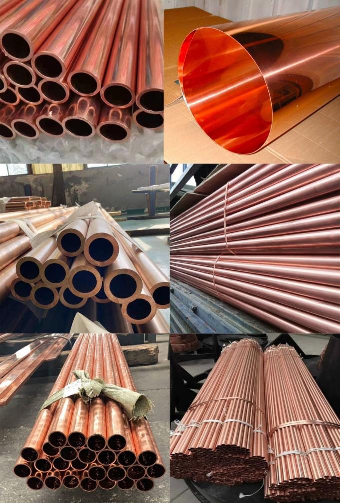 1/4′′ 3/8′′ 1/2′′ 3/4′′ Copper Tube Copper Pancake Coil C2600 Refrigeration Part Copper Pipes for Air Conditioner