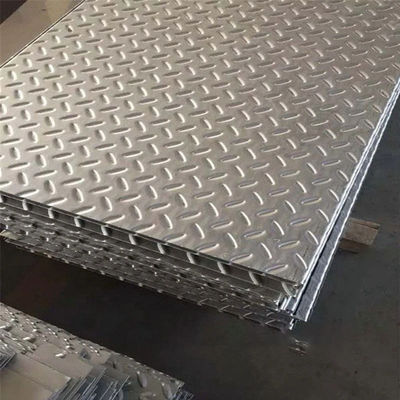 2B EN Certification 304 Embossed Stainless Steel Checkered Plate with 2B Treatment