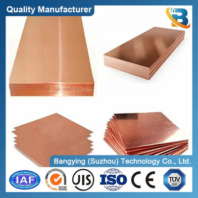 Metal Sheet Brass Plate 0.1mm C10100 C10200 C21000 4X8 Copper Sheet for Melting Point C