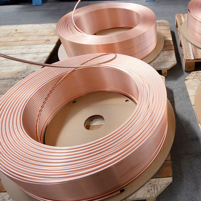 6.35*0.7mm Copper Tube 3/8 1/4 ASTM B280 C12200 C2400 Copper Coil Pipe with Red Color