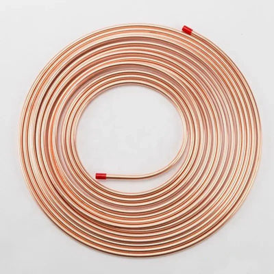 Red Customization 1/2 1/4 3/8 7/8 Inch Pancake Tube Air Conditioner Copper Coil Pipe