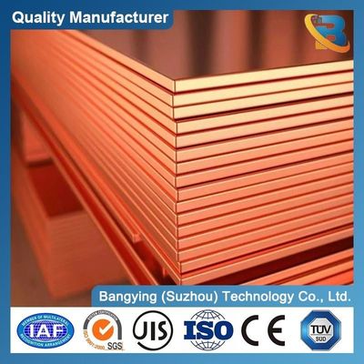 Copper Plate with High Hardness 35-45 from ASTM T2 H65 H62 C1100 C1220 C2400 C2600