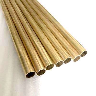 Yellow Copper Pipe Precise Hollow Copper 5mm 6mm 8m C43400 Mirror Polished Brass Pipe
