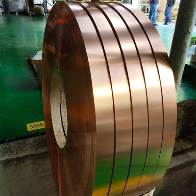 C1100 Red Copper Strip Sheet 7-610mm Width Rolled Coil C10200 C26800 Bright Copper Coil