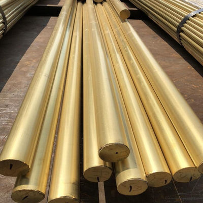 C2700 C2800 8mm 9mm Yellow Round Brass Copper Rod Custom Size For Decortation