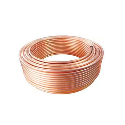 1/4" 3/8" 1/2" 3/4" 15 Meters Copper Pancake Coil Tubes For Air Conditioner