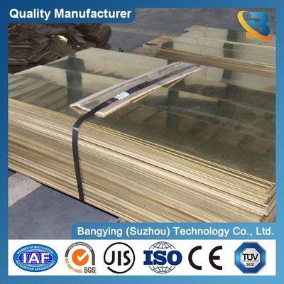 Copper Plate BYCu-BP009 0.8mm Gold Plated Metal Parts 4mm-2500mm Brass Plates for Welding