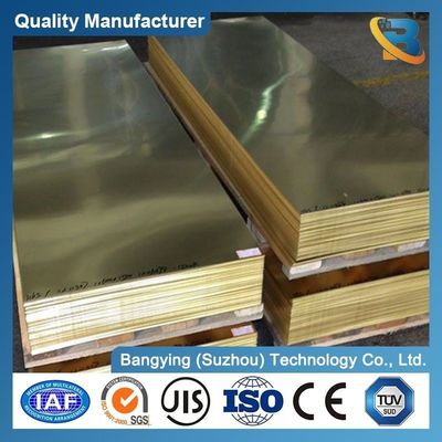 Gold-Plated Copper Brass Plate 0.2-12mm Bright Polished Copper Plate Ts MPa 22-25