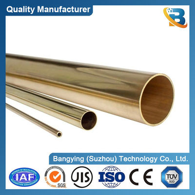 Yellow H63 H65 Polished Seamless Copper Tube 300mm 0.1mm Thin Wall Brass Tube Micro Brass Pipe